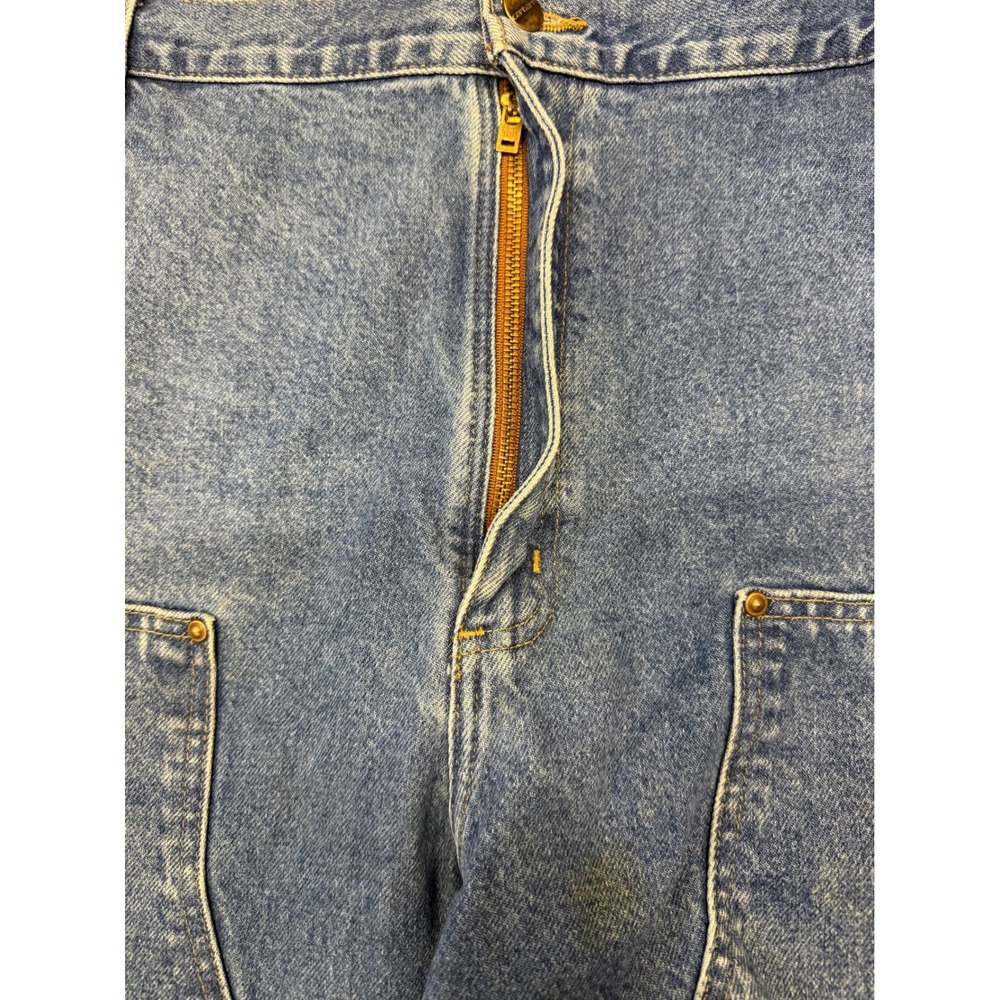 Carhartt Logger Jeans Mens 42x23 Blue Fair Double Front Work Pants B73 DST - Picture 3 of 6